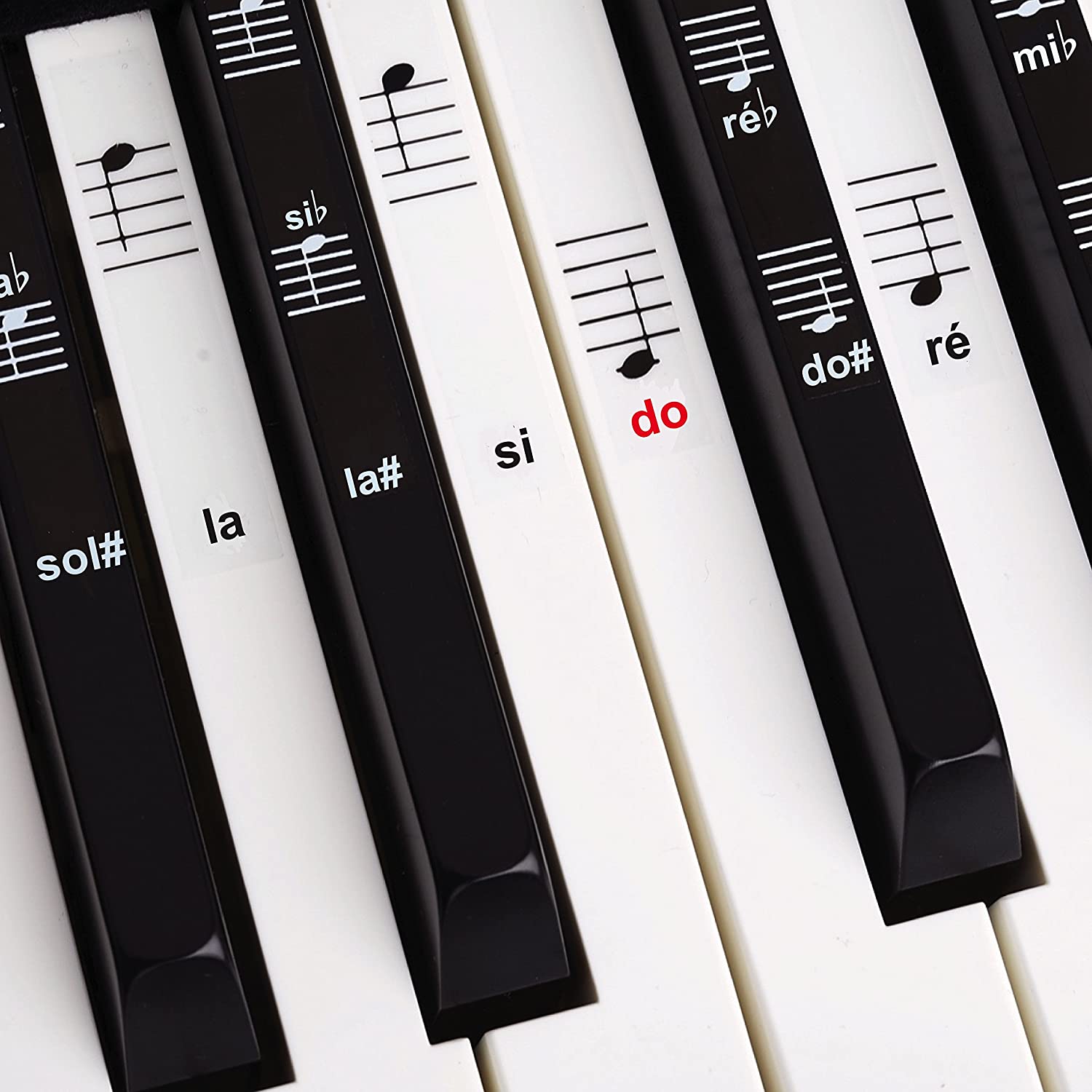 autocollants stickers notes pour claviers de pianos