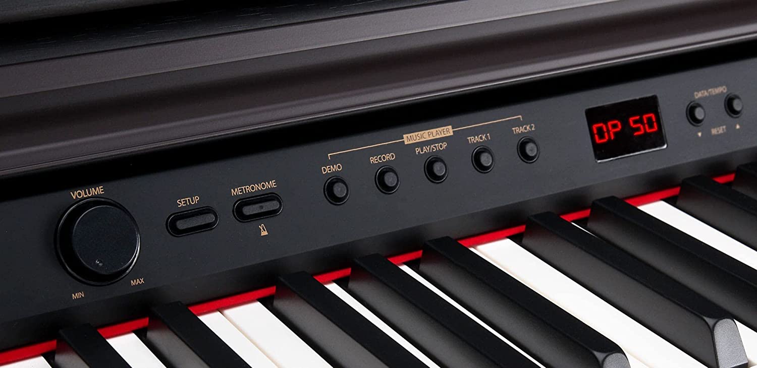 Piano Numérique Classic Cantabile DP-50 - 88 Touches Pondérées, 14 Voix, 3 Pédales - Parfait Pour Débutants